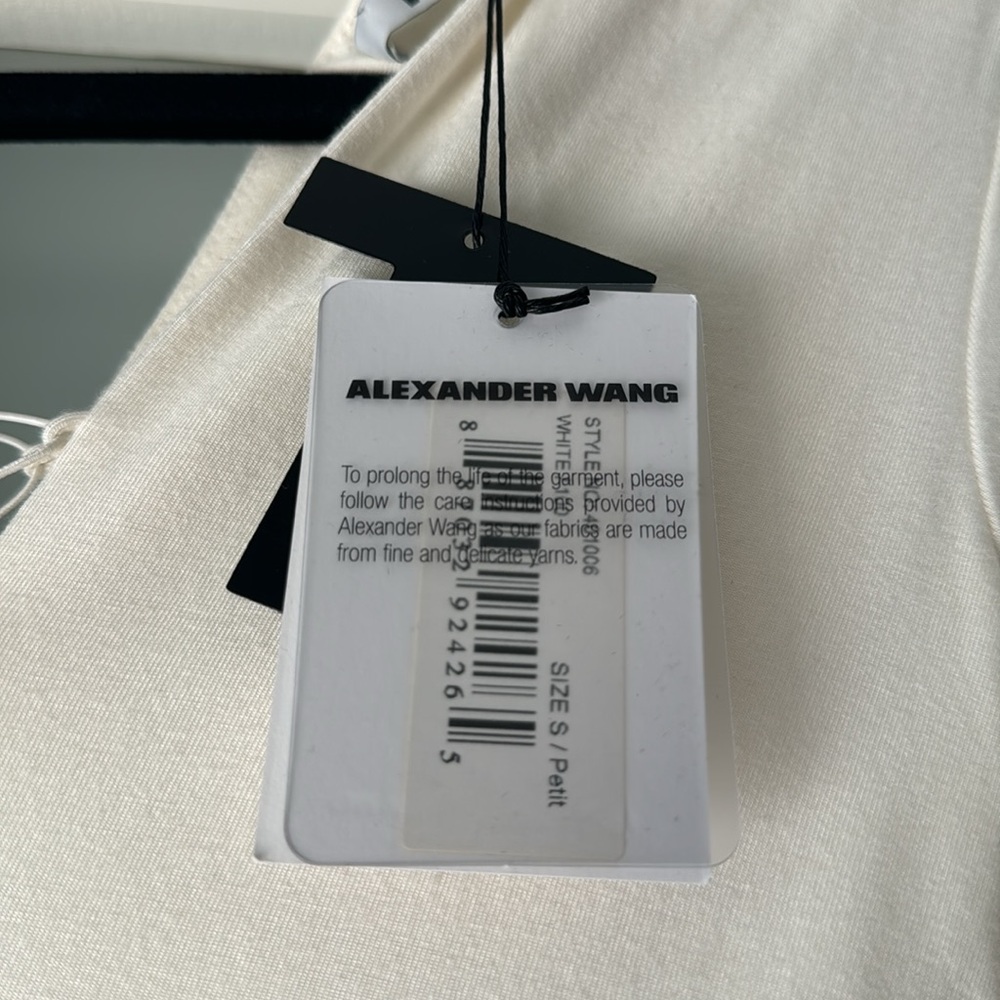 Alexander T Wang white plunging lace up front & back bodysuit - Picture 4 of 14